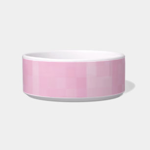 Minimalist light pink pattern ceramic pet bowl