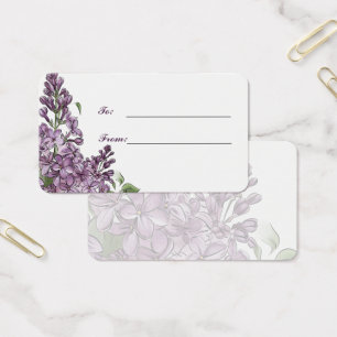 Minimalist Lilac Floral To From Personalized Gift