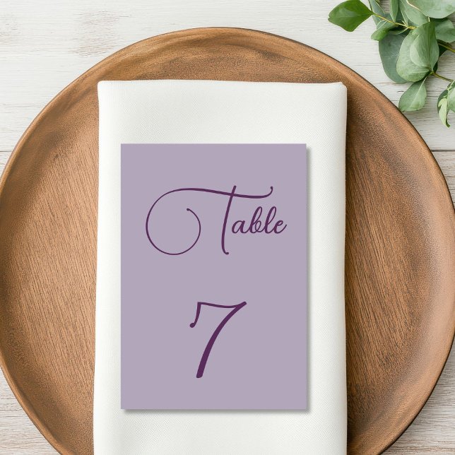 Minimalist lilac table number (Creator Uploaded)