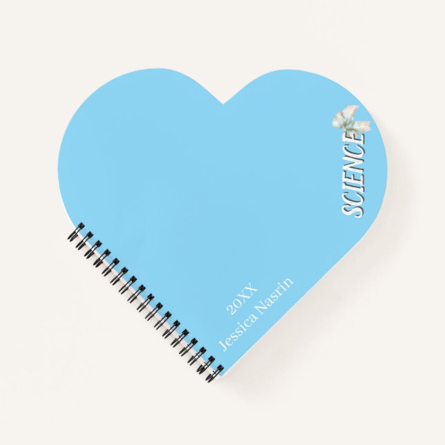 Minimalist Lilac Vertical Text School Subject Notebook (Front)