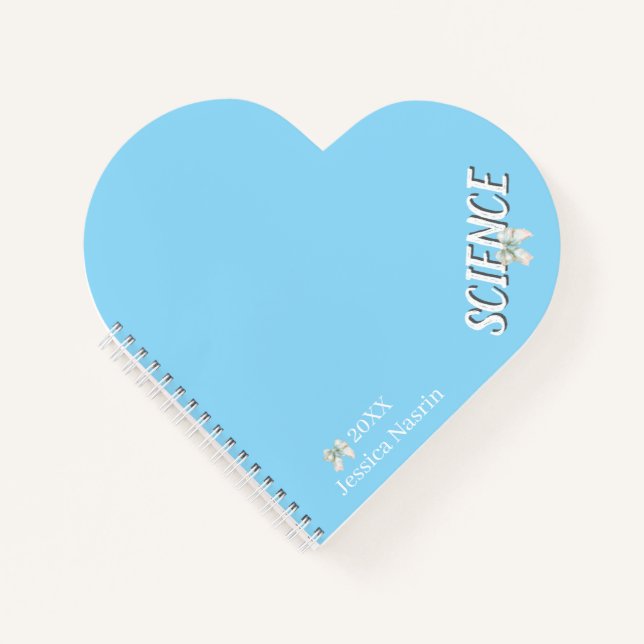 Minimalist Lilac Vertical Text School Subject Notebook (Front)