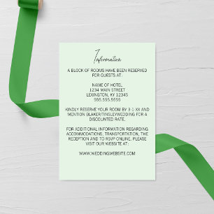 Minimalist Lily of the Valley Wedding Enclosure Card
