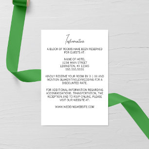 Minimalist Lily of the Valley Wedding  Enclosure Card