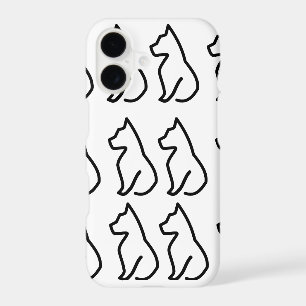 Minimalist Line Art Dog Mom Phone Case - Aesthetic