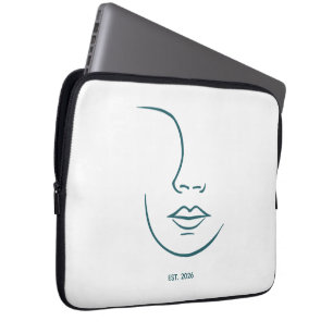 Minimalist Line Art Face Personalized Custom Wall Laptop Sleeve