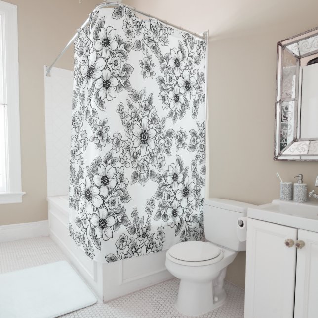 Minimalist Line Art Floral Seamless Pattern (6) (In Situ)