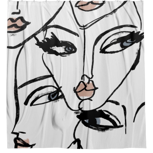 Minimalist line art of women faces (Front)
