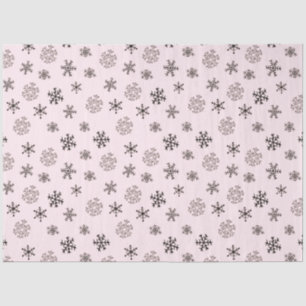 Minimalist Line Drawing Snowflakes Christmas Tissue Paper