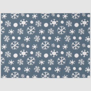 Minimalist Line Drawing Snowflakes Christmas Tissue Paper