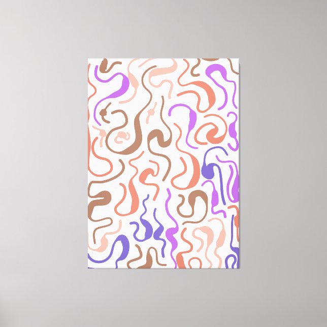 Minimalist Line Style Stretched Canvas Print (Front)