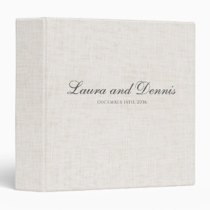 Minimalist Linen Fabric Custom Wedding Photo Album Binder