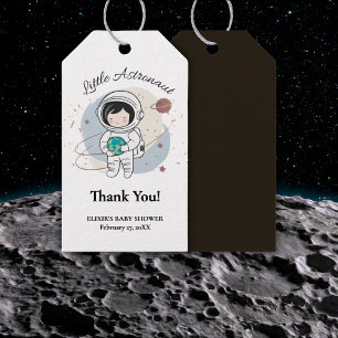 Minimalist Little Astronaut Baby Shower  Gift Tags