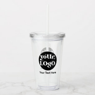 Minimalist Logo and Text Business Acrylic Tumbler