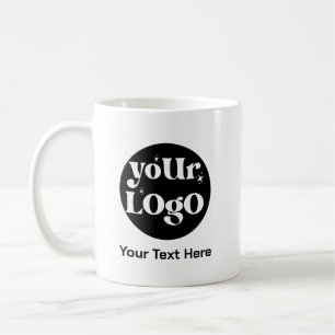 Minimalist Logo and Text Business Coffee Mug