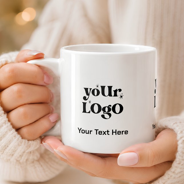 Minimalist Logo and Text Business Espresso Cup (Creator Uploaded)