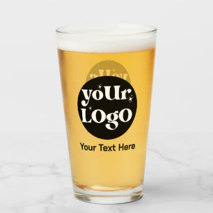 Minimalist Logo and Text Business Glass