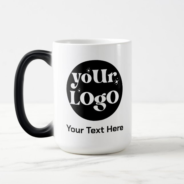 Minimalist Logo and Text Business Magic Mug (Left)
