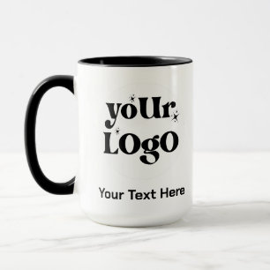 Minimalist Logo and Text Business Mug