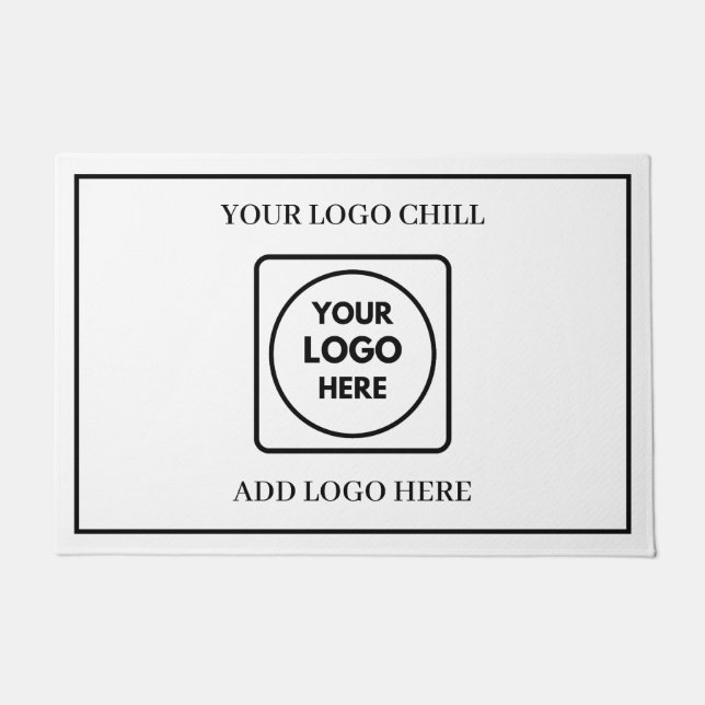 Minimalist Logo Black White Frame doormat (Front)