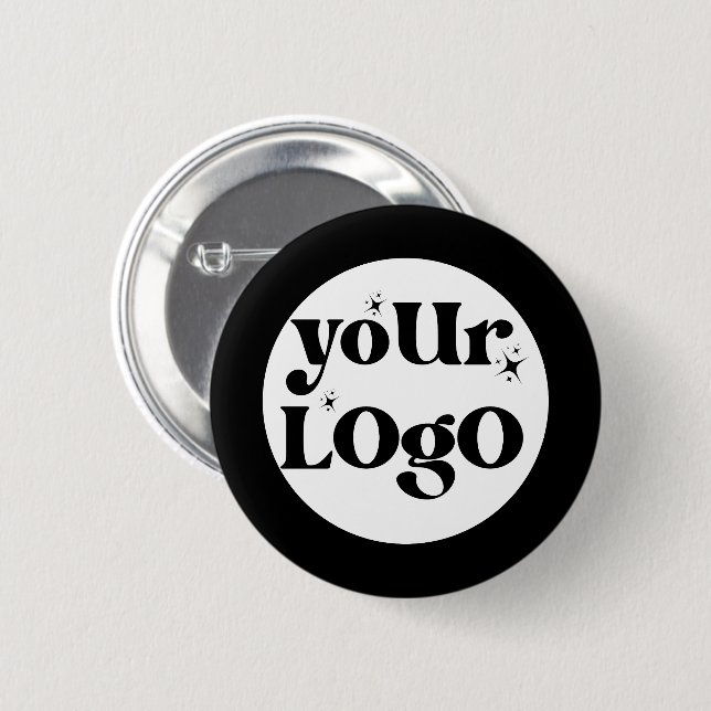 Minimalist Logo Business 2 Inch Round Button (Front & Back)