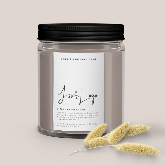 Minimalist Logo Candle Label (Creator Uploaded)