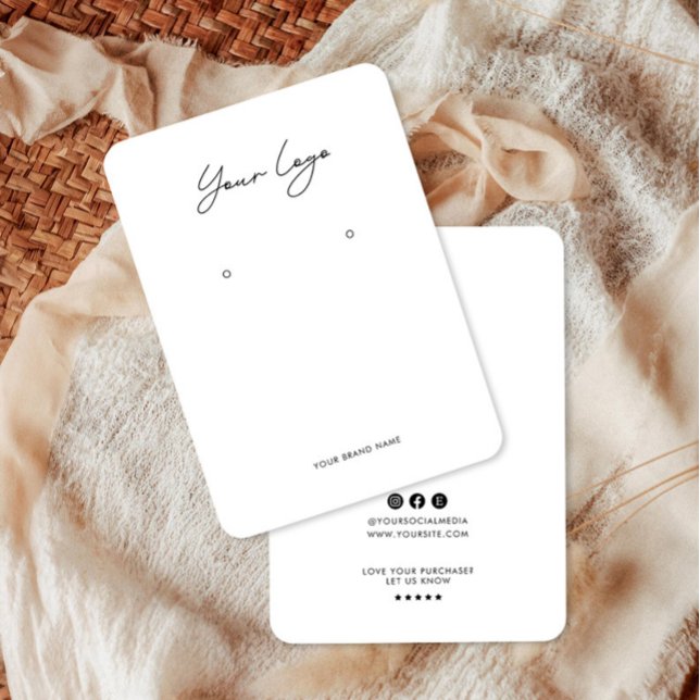 Minimalist Logo Earring Display Card (Creator Uploaded)