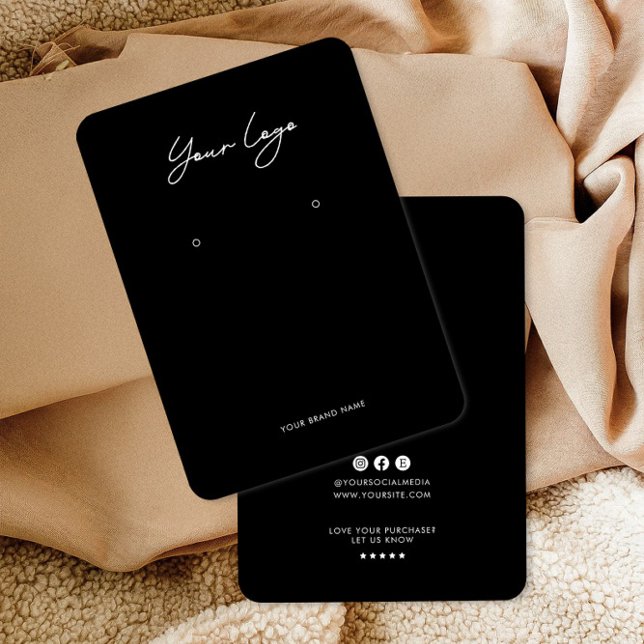 Minimalist Logo Earring Display Card (Creator Uploaded)