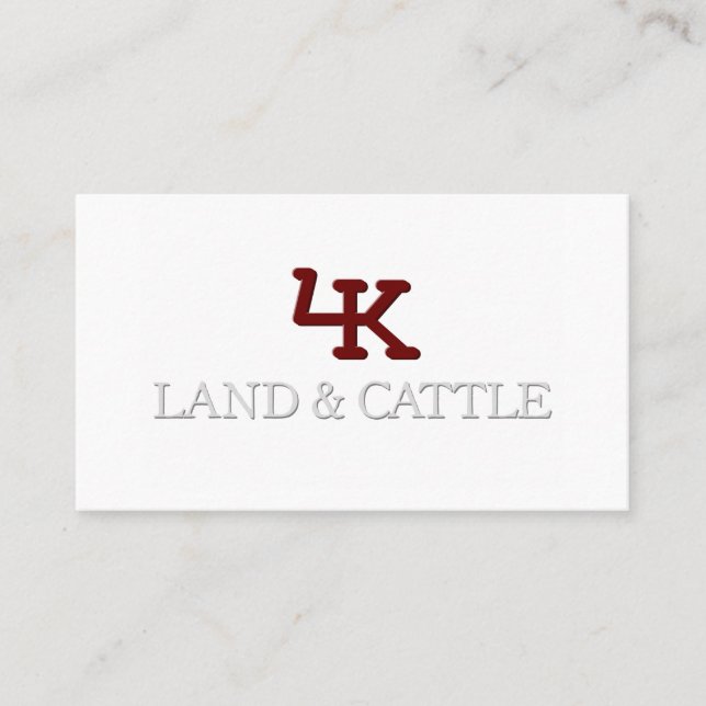 Minimalist Logo Embossed Effect Business Card (Front)