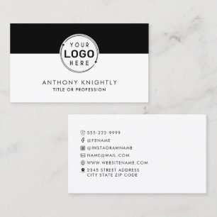 Minimalist Logo Icons Social Media Colour Block Business Card