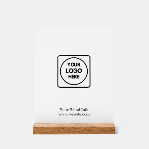 Minimalist Logo Simple Clean Branded Design Acrylic Sign