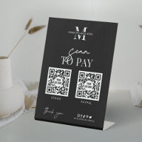 Minimalist Logo Two QR Codes Payment Scan to Pay