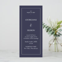 Minimalist Long Wedding Invitation