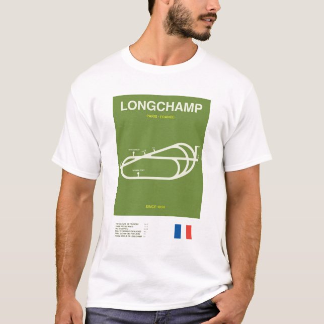 Minimalist Longchamp Horse Racing Line Tee (Front)
