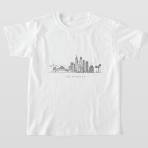 Minimalist Los Angeles Skyline Illustration T-Shirt