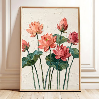 Minimalist Lotus Canvas Print