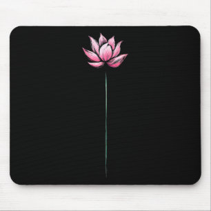Minimalist Lotus Flower Yoga And Meditation  Mouse Pad