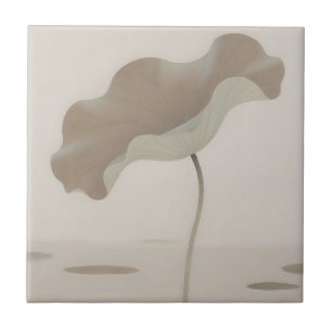 Minimalist Lotus Leaf Serenity Tile