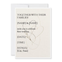 Minimalist Love Elegant Wedding Invitation