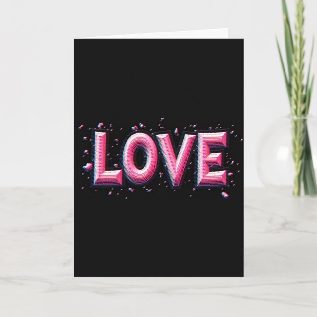 Minimalist Love Text Card (Front)