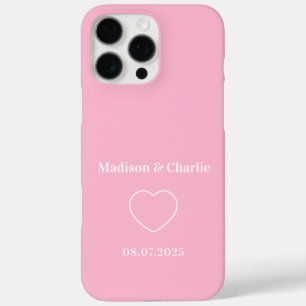 Minimalist Love Wedding Anniversary iPhone 16 Pro Max Case