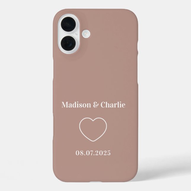 Minimalist Love Wedding Anniversary Case-Mate iPhone Case (Back)