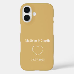 Minimalist Love Wedding Anniversary iPhone 16 Case