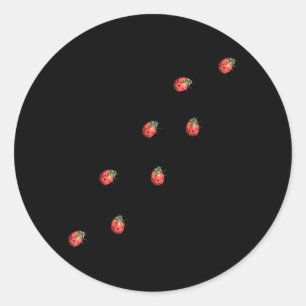 Minimalist Lucky Ladybug Cute Lady Bug Graphic Classic Round Sticker