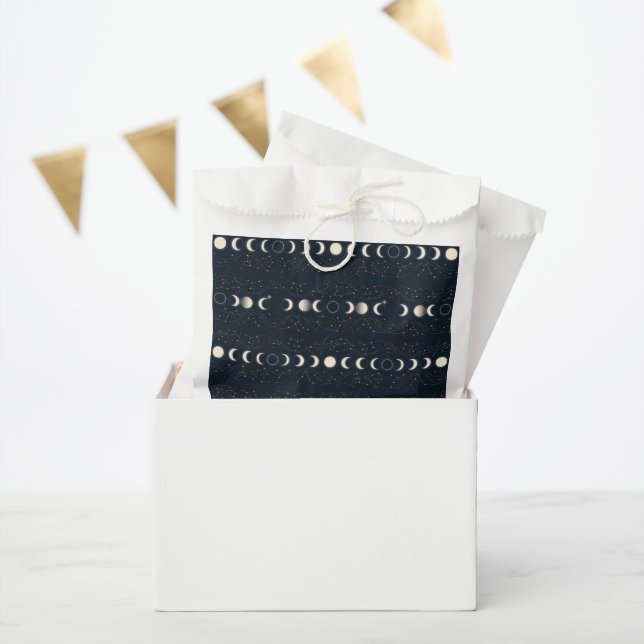 Minimalist Lunar Phases Pattern with Stars and Nig Favour Bag (Party)