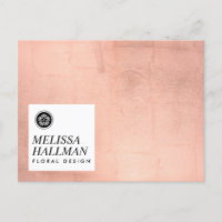 Minimalist Luxe Floral Logo Rose Gold