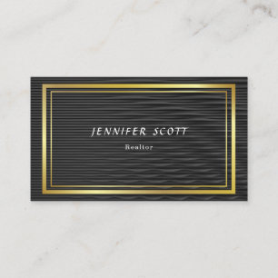 Minimalist Luxury Black Gold Appointment Card