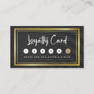Minimalist Luxury Black Gold Loyalty Card