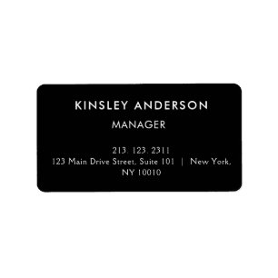 Minimalist Luxury Boutique Black and White Label