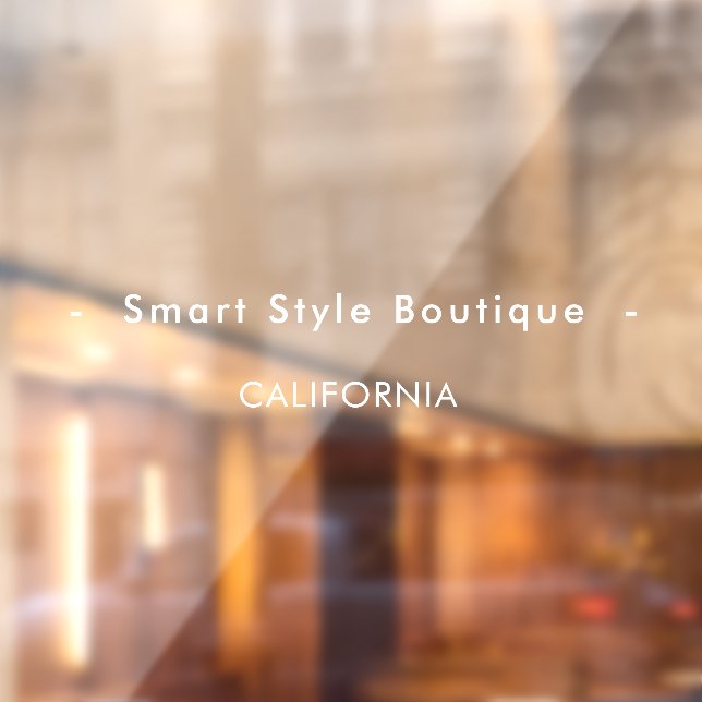 Minimalist Luxury Boutique Black and White Window Cling (Sheet 2)