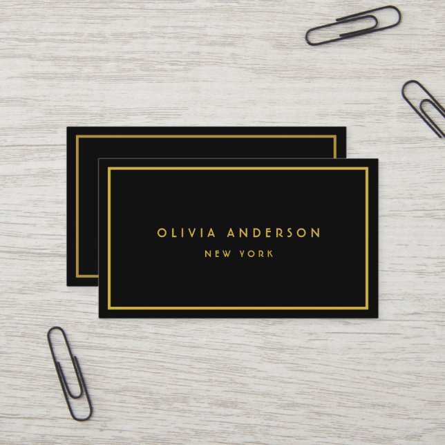 Minimalist Luxury Boutique Black/Ivory  Business C Business Card (Front/Back In Situ)